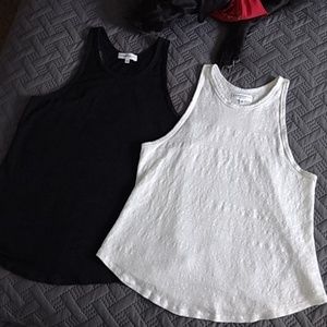 Set of 2 linen racerback tanks